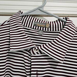 Peter Millar Summer Comfort Polo XL – Mississippi State | Maroon & White Striped
